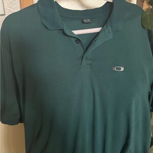 Oakley Men's Dark Green Polo Shirt xl